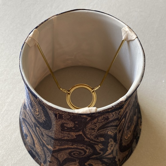 French Paisley Gold and Black Lamp Shade - Picture 5 of 6